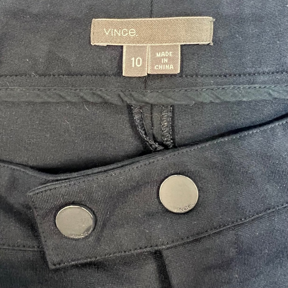 Vince Womens Navy Blue Stretch‎ Skinny Ankle Zip Trousers Pants Size 10 - Picture 6 of 9